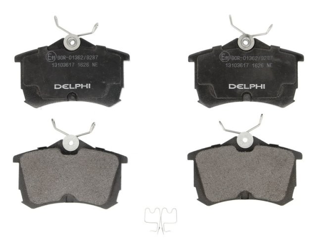 Set plăcuțe frână spate, DELPHI , pentru: HONDA ACCORD VI, ACCORD VII; TOYOTA COROLLA 1.3-2.4 07.92-05.08