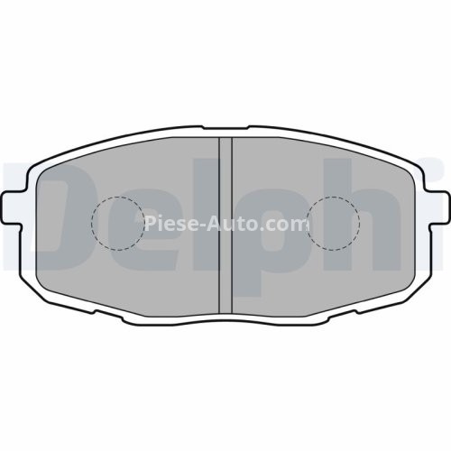 Set plăcuțe frână față, DELPHI , pentru: HYUNDAI I30, KONA, KONA/SUV; KIA CARENS II, CEE'D, CERATO II, PRO CEE'D 1.0-2.0LPG 07.02-