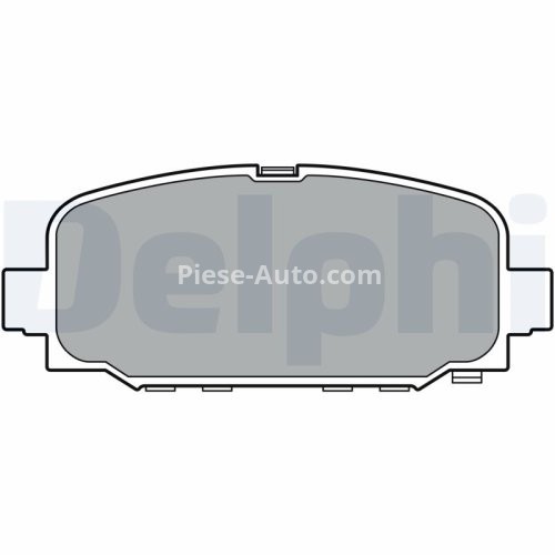 Set plăcuțe frână spate, DELPHI (cu accesorii; cu un tampon de amortizare), pentru: JEEP COMPASS 1.4-2.4 03.17-