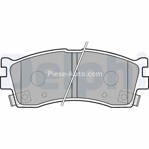 Set plăcuțe frână față, DELPHI , pentru: KIA CARENS I, CERATO I, CLARUS, RIO I, ROADSTER, SHUMA II 1.3-2.0 07.96-