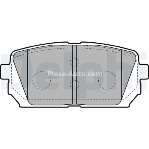 Set plăcuțe frână spate, DELPHI , pentru: KIA CARENS II, CARENS III 1.6-2.0LPG 07.02-