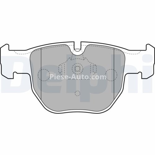 Set plăcuțe frână față, DELPHI (cu un tampon de amortizare), pentru: LAND ROVER DISCOVERY II, RANGE ROVER III 2.5D-4.4 11.98-08.12