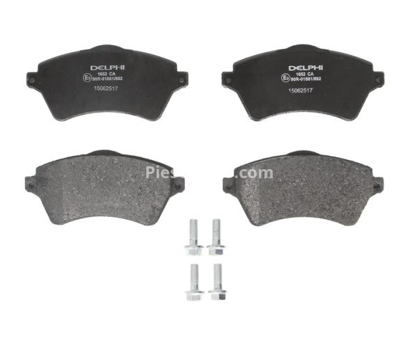 Set plăcuțe frână față, DELPHI (cu un tampon de amortizare), pentru: LAND ROVER FREELANDER I 1.8/2.0D/2.5 02.98-10.06
