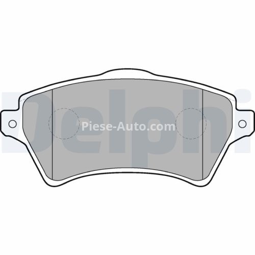 Set plăcuțe frână față, DELPHI (cu un tampon de amortizare), pentru: LAND ROVER FREELANDER I 1.8/2.0D/2.5 02.98-10.06