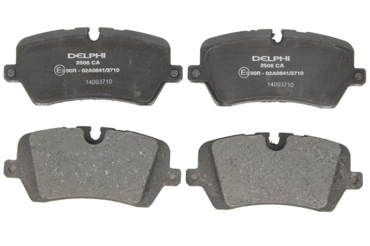 Set plăcuțe frână spate, DELPHI (cu un tampon de amortizare), pentru: LAND ROVER DEFENDER, DISCOVERY V, RANGE ROVER IV, RANGE ROVER SPORT II; PORSCHE 918 SPYDER 2.0-5.0 08.12-