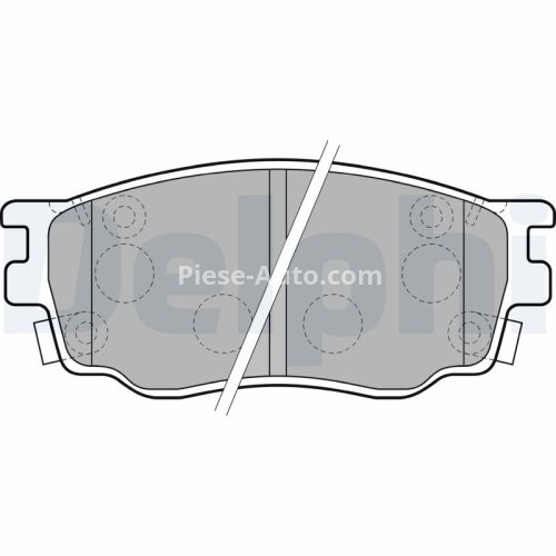Set plăcuțe frână față, DELPHI , pentru: MAZDA 6 1.8 08.02-08.07