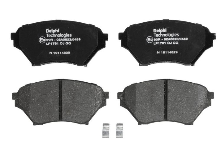 Set plăcuțe frână față, DELPHI (cu accesorii; cu un tampon de amortizare), pentru: MAZDA MX-5 II 1.6/1.8 05.98-10.05