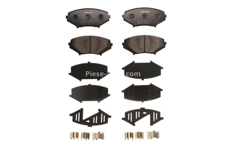 Set plăcuțe frână față, DELPHI (cu accesorii; cu un tampon de amortizare), pentru: MAZDA RX-8 1.3 08.03-06.12