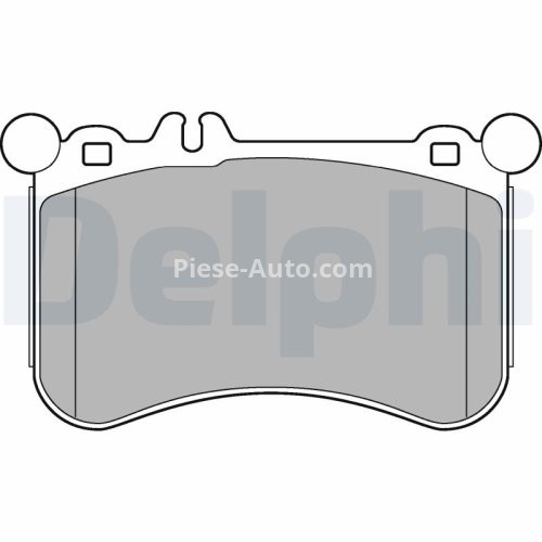 Set plăcuțe frână față, DELPHI , pentru: MERCEDES CLS (C218), CLS SHOOTING BRAKE (X218), E T-MODEL (S212), S (C216), S (W221), SLC (R172), SLK (R172) 3.0/4.7/5.5 02.11-