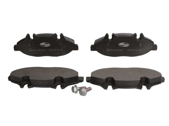 Set plăcuțe frână față, DELPHI , pentru: MERCEDES MARCO POLO CAMPER (W447), VIANO (W639), VITO / MIXTO (W639), VITO TOURER (W447), VITO (W639) 1.6D-Electric 09.03-