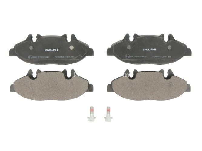 Set plăcuțe frână față, DELPHI , pentru: MERCEDES MARCO POLO CAMPER (W447), VIANO (W639), VITO / MIXTO (W639), VITO TOURER (W447), VITO (W639) 1.6D-Electric 09.03-
