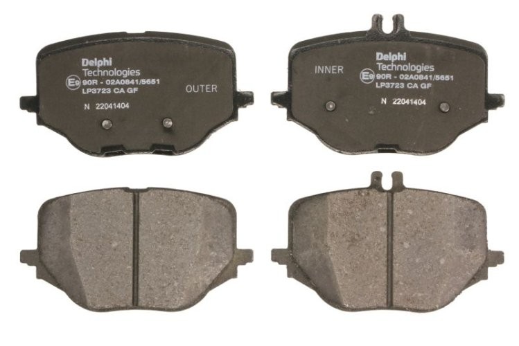 Set plăcuțe frână spate, DELPHI , pentru: MERCEDES GLC (X254), S (V223), S (W223), S (Z223) 2.0DH-6.0 09.20-