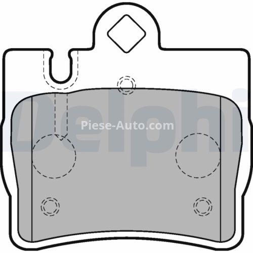 Set plăcuțe frână spate, DELPHI , pentru: MERCEDES S (C215), S (W220) 2.8-5.8 10.98-03.06