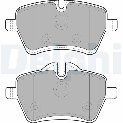 Set plăcuțe frână față, DELPHI (cu accesorii; cu un tampon de amortizare), pentru: MINI (R50, R53), (R52), (R56), (R57), (R58), (R59), CLUBVW (R55), CLUBVAN (R55) 1.4-2.0D 06.01-10.16