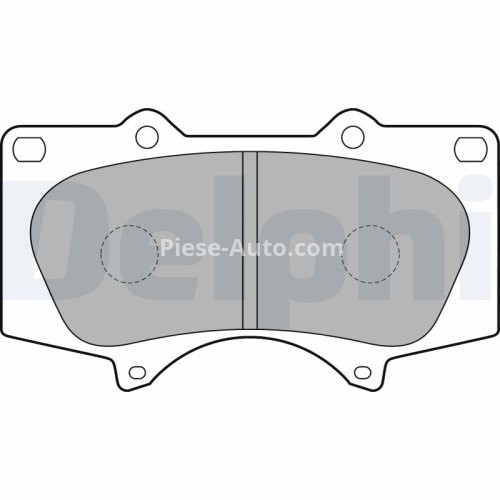 Set plăcuțe frână față, DELPHI , pentru: MITSUBISHI PAJERO IV; TOYOTA 4 RUNNER IV, 4 RUNNER V, FJ CRUISER, FORTUNER, HILUX, HILUX VII, HILUX VIII, LAND CRUISER 2.4D-5.7 02.99-