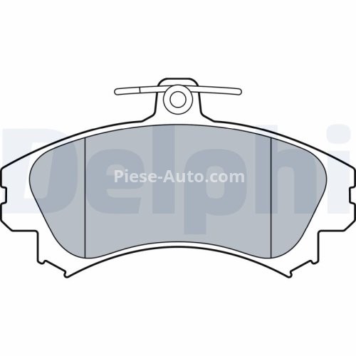Set plăcuțe frână față, DELPHI , pentru: MITSUBISHI COLT CZC VI, COLT VI; SMART FORFOUR 1.1-1.5D 01.04-06.12