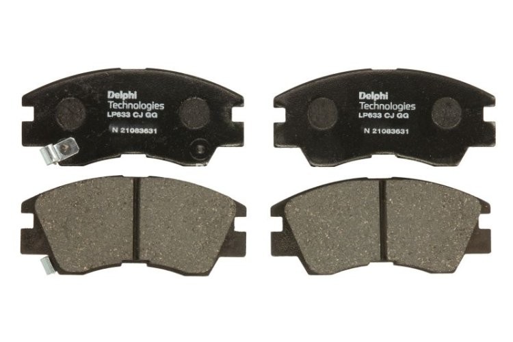 Set plăcuțe frână față, DELPHI , pentru: MITSUBISHI COLT III, GALANT V, GALANT VI, L 300 / DELICA II, L 300 III, L200, LANCER III, LANCER IV, PAJERO I, PAJERO II, PAJERO SPORT I 1.3-3.5 01.83-