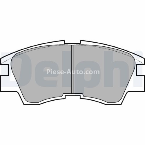 Set plăcuțe frână față, DELPHI , pentru: MITSUBISHI COLT III, GALANT V, GALANT VI, L 300 / DELICA II, L 300 III, L200, LANCER III, LANCER IV, PAJERO I, PAJERO II, PAJERO SPORT I 1.3-3.5 01.83-