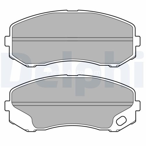 Set plăcuțe frână față / spate, DELPHI, pentru: MITSUBISHI CANTER (FB7, FB8, FE7, FE8) VII, CANTER (FE5, FE6) VI 3.0D/3.9D/4.9D 08.01-