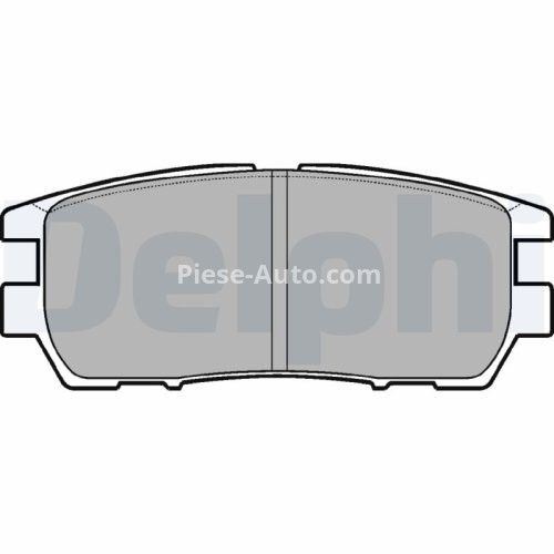 Set plăcuțe frână spate, DELPHI , pentru: MITSUBISHI DELICA / SPACE GEAR, ECLIPSE III, ECLIPSE IV, L400, PAJERO I, PAJERO II, PAJERO SPORT I, SIGMA 2.0-3.8 04.87-