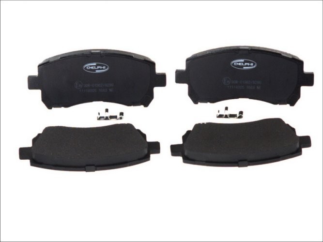 Set plăcuțe frână spate, DELPHI (cu un tampon de amortizare), pentru: MITSUBISHI ENDEAVOR; SUBARU FORESTER, IMPREZA, LEGACY II, LEGACY III, LEGACY OUTBACK, OUTBACK 2.0-3.8 03.94-08.11