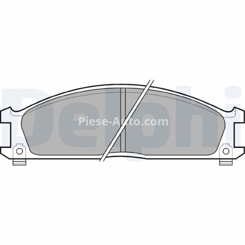 Set plăcuțe frână față / spate, DELPHI, pentru: INFINITI M30; NISSAN BLUEBIRD, CEDRIC, LAUREL, NAVARA, NP300, PATHFINDER I, PATHFINDER II, PICK UP, SERENA, TERRANO I, URVAN, VANETTE 1.5-3.3 01.85-