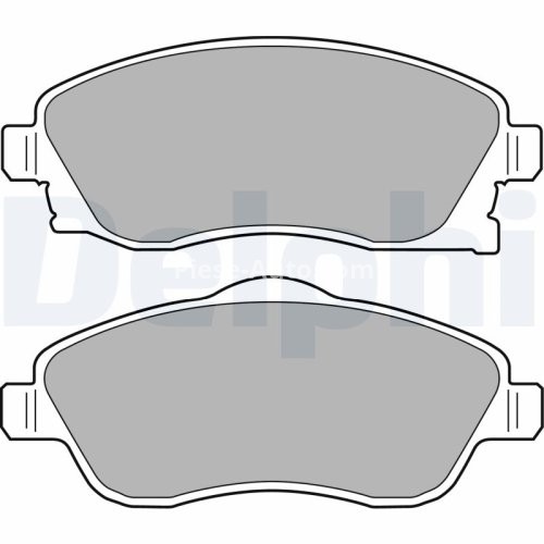 Set plăcuțe frână față, DELPHI , pentru: OPEL COMBO TOUR, COMBO/MINIVAN, CORSA B, CORSA C, CORSA C/HATCHBACK, MERIVA A, TIGRA 1.0-1.8 01.99-