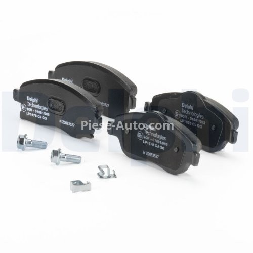 Set plăcuțe frână față, DELPHI , pentru: OPEL COMBO TOUR, COMBO/MINIVAN, CORSA B, CORSA C, CORSA C/HATCHBACK, MERIVA A, TIGRA 1.0-1.8 01.99-