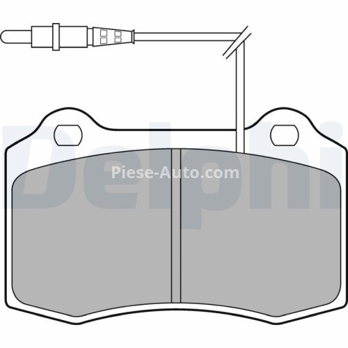 Set plăcuțe frână față, DELPHI , pentru: PEUGEOT 406 2.2D/3.0 03.97-12.04