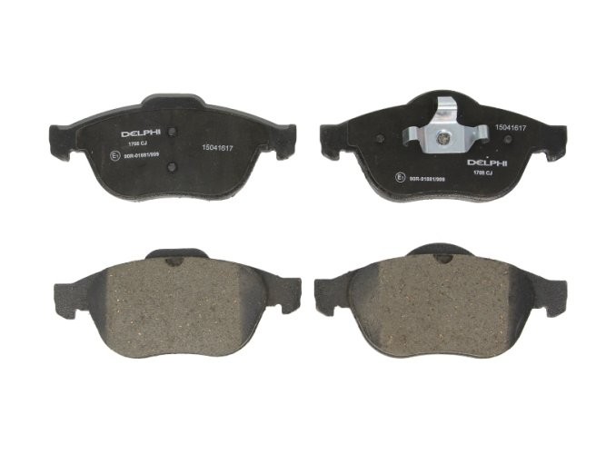 Set plăcuțe frână față, DELPHI , pentru: RENAULT ESPACE IV, LAGUNA II, SCENIC I, SCENIC II, VEL SATIS 1.4-3.5 11.00-