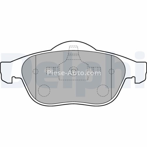 Set plăcuțe frână față, DELPHI , pentru: RENAULT ESPACE IV, LAGUNA II, SCENIC I, SCENIC II, VEL SATIS 1.4-3.5 11.00-