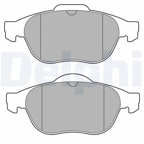 Set plăcuțe frână față, DELPHI , pentru: RENAULT ESPACE IV, LAGUNA II, VEL SATIS 1.9D-3.5 03.01-