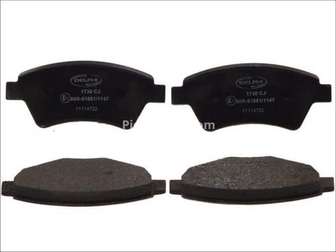 Set plăcuțe frână față, DELPHI , pentru: RENAULT GRAND SCENIC II, KANGOO, KANGOO EXPRESS, MEGANE I, MEGANE I COACH, MEGANE II, MEGANE II/KOMBI, SCENIC I, SCENIC II 1.4-2.0D 03.99-