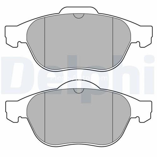 Set plăcuțe frână față, DELPHI , pentru: RENAULT GRAND SCENIC II, LAGUNA II, SCENIC I, SCENIC II 1.5D-2.2D 06.00-12.09