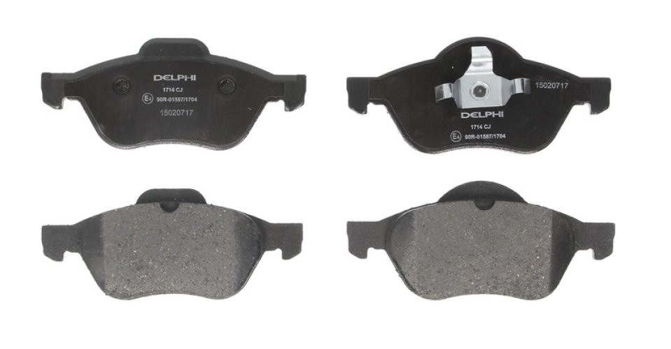 Set plăcuțe frână față, DELPHI , pentru: RENAULT GRAND SCENIC II, LAGUNA, LAGUNA II, LAGUNA III, MEGANE I, MEGANE I COACH, TWINGO II, WIND 1.2-2.0 03.99-