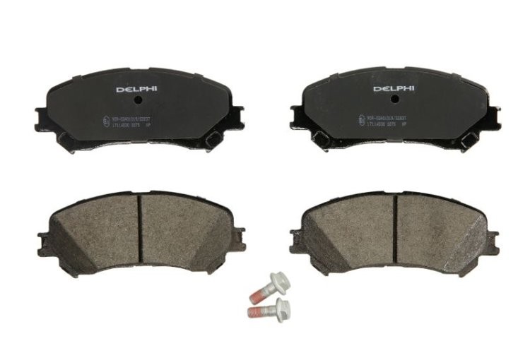 Set plăcuțe frână față, DELPHI (cu accesorii; cu un tampon de amortizare), pentru: RENAULT ESPACE V, GRAND SCENIC IV, MEGANE IV, SCENIC IV, TALISVW 1.2-2.0D 02.15-
