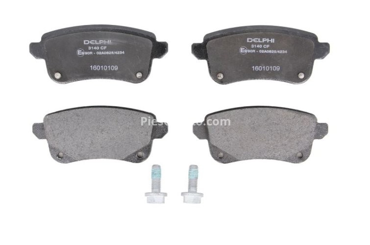 Set plăcuțe frână spate, DELPHI , pentru: RENAULT GRAND SCENIC III, SCENIC III 1.2-2.0D 02.09-