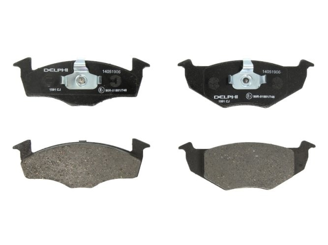 Set plăcuțe frână față, DELPHI , pentru: SEAT CORDOBA, CORDOBA VARIO, IBIZA II, TOLEDO I, TOLEDO II; VW GOLF III, POLO, POLO III CLASSIC, POLO/KOMBI, VENTO 1.4-1.9D 05.91-05.06