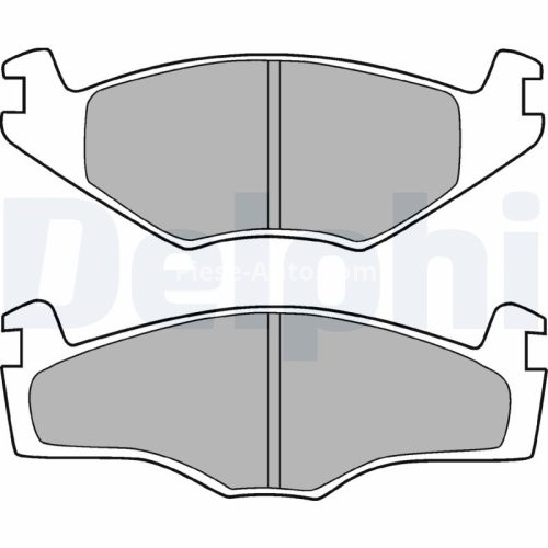 Set plăcuțe frână față, DELPHI , pentru: SEAT CORDOBA, CORDOBA VARIO, IBIZA II, TOLEDO I; VW GOLF I, GOLF II, GOLF III, PASSAT B2, PASSAT B3/B4, POLO, POLO CLASSIC, SANTANA 1.0-2.2 01.81-10.02