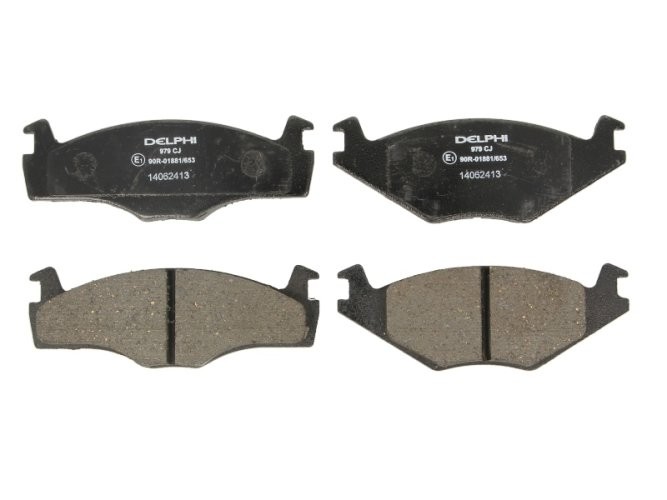 Set plăcuțe frână față, DELPHI , pentru: SEAT CORDOBA, CORDOBA VARIO, IBIZA II; SKODA FELICIA I, FELICIA II; VW POLO, POLO CLASSIC, POLO II, POLO III, POLO III CLASSIC 1.0-1.9D 08.86-12.02