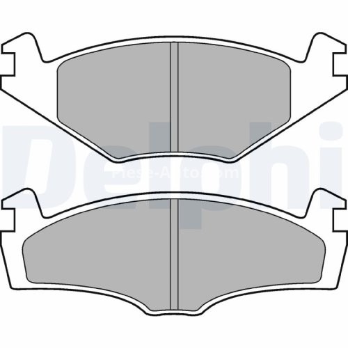 Set plăcuțe frână față, DELPHI , pentru: SEAT CORDOBA, CORDOBA VARIO, IBIZA II; SKODA FELICIA I, FELICIA II; VW POLO, POLO CLASSIC, POLO II, POLO III, POLO III CLASSIC 1.0-1.9D 08.86-12.02