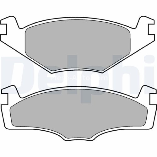 Set plăcuțe frână față, DELPHI , pentru: SEAT CORDOBA, IBIZA II, INCA, TOLEDO I; VW CADDY I, CADDY II, CADDY II/MINIVAN, GOLF I, GOLF II, GOLF III, JETTA II, PASSAT B2 1.0-1.9D 09.79-06.03