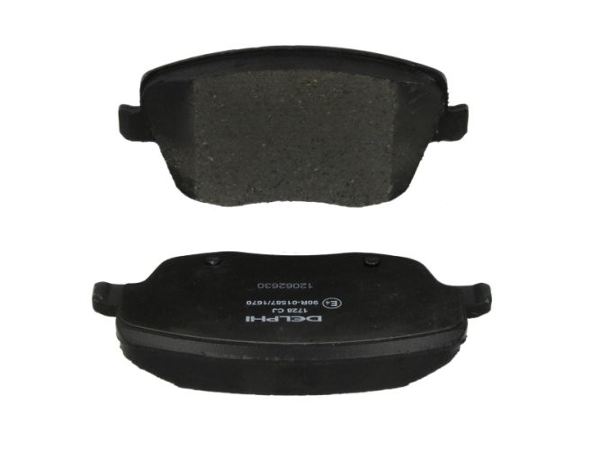 Set plăcuțe frână față, DELPHI , pentru: SEAT CORDOBA, IBIZA III; SKODA FABIA I, FABIA I PRAKTIK, FABIA II, ROOMSTER, ROOMSTER PRAKTIK; VW JETTA III, POLO, POLO IV 1.0-2.0 08.99-05.15