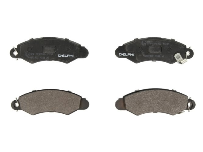 Set plăcuțe frână față, DELPHI , pentru: SUBARU JUSTY II, JUSTY III; SUZUKI SWIFT, SWIFT II 1.0-1.6 03.89-