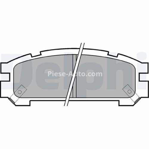 Set plăcuțe frână spate, DELPHI , pentru: SUBARU FORESTER, IMPREZA, LEGACY I, LEGACY II, LEGACY III, LEGACY IV, LEGACY OUTBACK, SVX 1.6-3.3 01.89-04.09