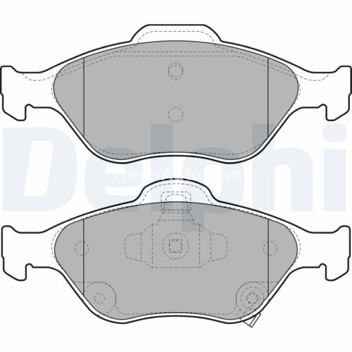 Set plăcuțe frână față, DELPHI , pentru:  TOYOTA IQ, RACTIS, YARIS, YARIS/HATCHBACK; ASTON MARTIN CYGNET 1.0-1.8 08.05-
