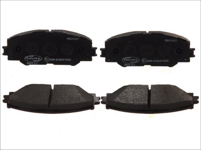 Set plăcuțe frână față, DELPHI , pentru: TOYOTA AURIS, COROLLA, MARK X ZIO I, MATRIX, MIRAI, NOAH/VOXY, PRIUS PLUS, RAV 4 III, RAV 4 IV, URBAN CRUISER, VERSO S 1.33-Electric 11.05-