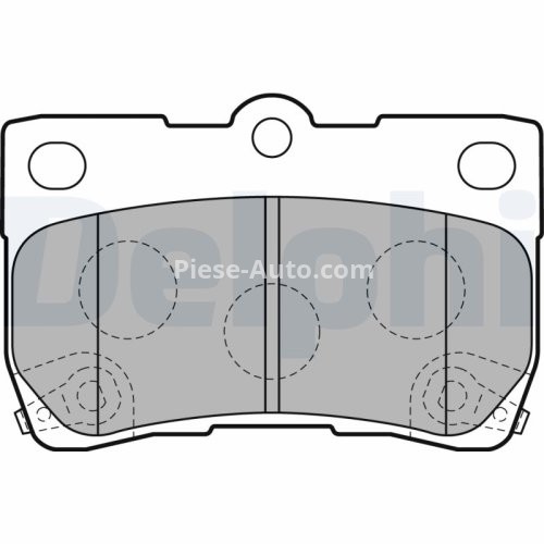 Set plăcuțe frână spate, DELPHI , pentru: TOYOTA CROWN, MARK X I, MARK X II 2.2D-4.6 09.03-
