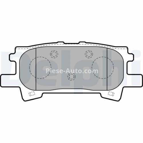 Set plăcuțe frână spate, DELPHI , pentru: TOYOTA HARRIER, HIGHLANDER / KLUGER 2.4-3.5 09.00-12.13