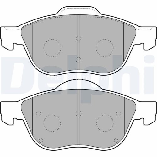 Set plăcuțe frână față, DELPHI , pentru: TOYOTA AVENSIS, AVENSIS VERSO 1.6-2.0D 09.97-11.09
